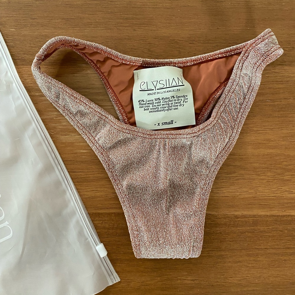 NWT ELYSIIAN Malibu bikini bottom in bronze